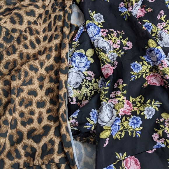 Missguided floral leopard print mini dress - Picture 5 of 5